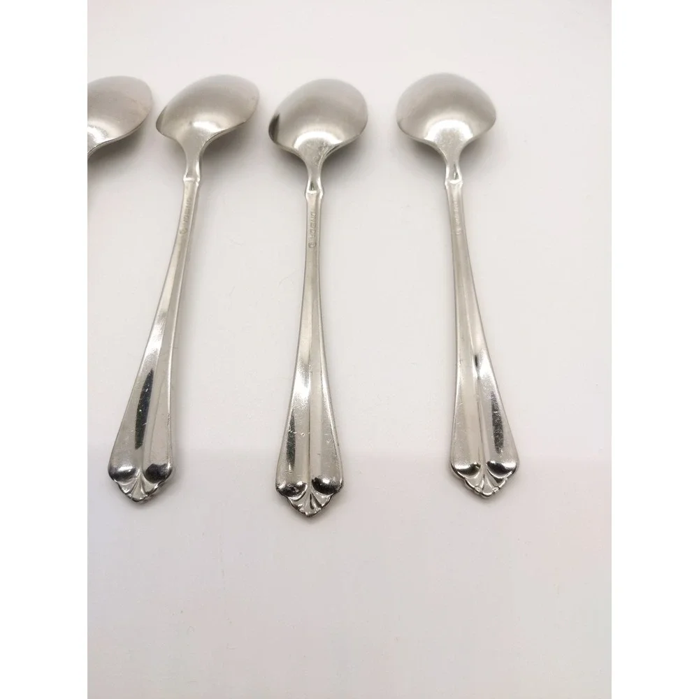 Oneida Juilliard Teaspoons Set of 4 Silver Stainless Steel Flatware 6